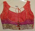 Choli 4014 Red Purple Net Jacquard Party Wear L Large size #4014